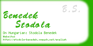benedek stodola business card